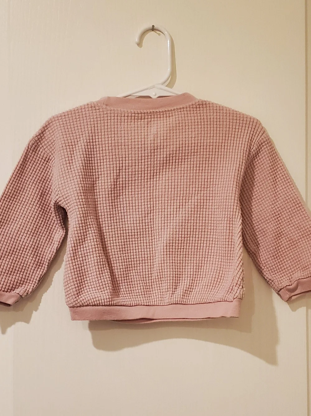 Carter's Light Pink Waffle Knit Crewneck Sweater